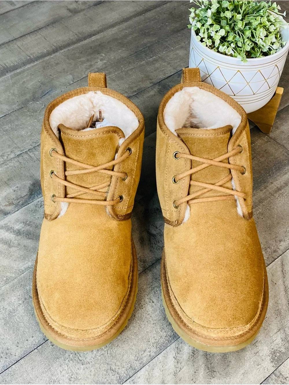 UGG Neumel Men's Chestnut Tan Suede Lace Up Chukka Boots Size 10